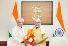 ಉಪರಾಷ್ಟ್ರಪತಿಗಳೂ ರಾಜ್ಯಸಭೆಯ ಅಧ್ಯಕ್ಷರೂ ಆದ ಸಿ. ಪಿ. ರಾಧಾಕೃಷ್ಣನ್ ಹಾಗೂ ಡಿ. ವೀರೇಂದ್ರ ಹೆಗ್ಗಡೆ ಸೌಹಾರ್ದ ಮಾತುಕತೆ