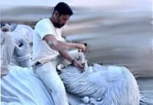 ವಾಲ್ಮೀಕಿ ಪುತ್ಥಳಿಯ ಕೆತ್ತನೆ ಅಂತಿಮ ಸ್ವರೂಪಕ್ಕೆ