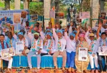 ನರೇಗಾ ಹೆಸರು ಬದಲಾವಣೆ ವಿರುದ್ದ ನಗರದಲ್ಲಿ ಕಾಂಗ್ರೆಸ್ ಪ್ರತಿಭಟನಾ ಧರಣಿ