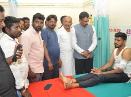 ಚಾಕು ಇರಿತ: ಗಾಯಾಳು ಆರೋಗ್ಯ ವಿಚಾರಿಸಿದ ಬಿ.ಪುಟ್ಟಸ್ವಾಮಿ