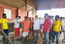 ಲಿಂಬಾವಳಿ ನೇತೃತ್ವದಲ್ಲಿ ಸ್ವಚ್ಛತಾ ಕಾರ್ಯ