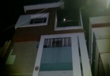 ಗುತ್ತಿಗೆದಾರನ ಮನೆಗೆ ಬೆಂಕಿ ಮಹಿಳೆ ಸಾವು ಮೂವರು ರಕ್ಷಣೆ