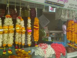 ಬಿಸಿಲಿನ ಬೇಗೆ: ಹೂ, ಸೊಪ್ಪು ಮಾರಾಟಗಾರರ ಪರದಾಟ