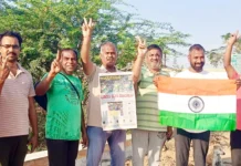 ವಾಡಿಯಲ್ಲಿ ಭಾರತದ ಗೆಲುವಿನ ಖುಷಿ