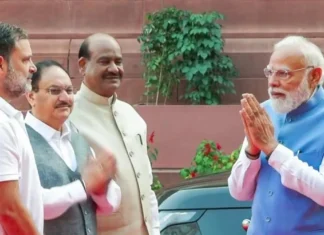 ಮೋದಿ- ರಾಹುಲ್ ಮುಖಾಮುಖಿ ಅಪರೂಪದ ಸನ್ನಿವೇಶಕ್ಕೆ ಸಾಕ್ಷಿ