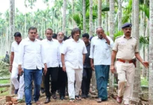 ಮಳೆ ಹಾನಿ ಪ್ರದೇಶಗಳಿಗೆ ಸಚಿವ ಮಧು ಭೇಟಿ: ಕ್ರಮಕ್ಕೆ ಸೂಚನೆ