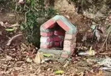 ಶಾಲಾ ಆವರಣದಲ್ಲಿ ಭೂತ ದೇವಾಲಯ ನಿರ್ಮಾಣ