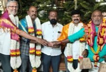 ನೂತನ ಅಧ್ಯಕ್ಷ ರಮೇಶ್ ಗೌಡರಿಗೆ ಸನ್ಮಾನ