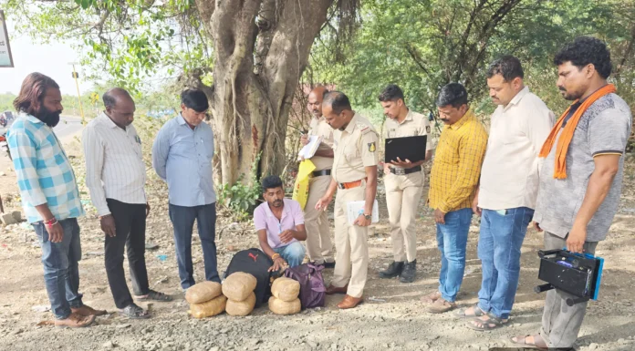 ನಿಷೇಧಿತ ಗಾಂಜಾ ಸಾಗಿಸುತ್ತಿದ್ದ ಆರೋಪಿ ಬಂಧನ6.13 ಲಕ್ಷ ರೂ.ಮೌಲ್ಯದ 6 ಕೆ.ಜಿ.,450 ಗ್ರಾಂ.ಗಾಂಜಾ ಜಪ್ತಿ