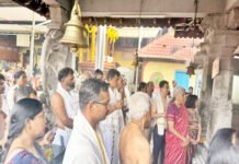 ಕೊಲ್ಲೂರು ಮೂಕಾಂಬಿಕಾ ದೇವಸ್ಥಾನಕ್ಕೆ ಸಚಿವೆ ನಿರ್ಮಲಾ ಸೀತಾರಾಮನ್ ಭೇಟಿ