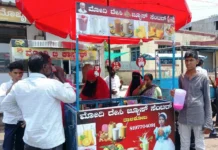 ತಾಳಿಕೋಟೆಯಲ್ಲಿ ೧೦ ರೂ.ಯಲ್ಲಿ ದೇಹ ತಣಿಸುವ ತಂಪು ಪಾನೀಯಬಿಸಿಲಿನ ಧಗೆ ತಣಿಸುತ್ತಿರುವ ಮೋದಿ ದೇಶಿ ಕೋಲ್ಡಿçಂಕ್ಸ್!