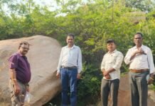 ಬಂಡೆಗಲ್ಲು ಶಾಸನ ಪತ್ತೆ : ಪುರಾತತ್ಯ ಇಲಾಖೆ ಅಧಿಕಾರಿಗಳ ಭೇಟಿ, ಶಾಸನ ಸಂರಕ್ಷಣೆಗೆ ಅಗತ್ಯ ಕ್ರಮ : ಶೇಜೇಶ್ವರ