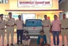 ಇಬ್ಬರು ಆರೋಪಿಗಳ ಬಂಧನ- ಕಾರು, ಚಿನ್ನಾಭರಣ ವಶ