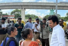 ೪,೫೦೦ ಎಲೆಕ್ಟ್ರಿಕ್ ಬಸ್ಗಳಿಗೆ ರಾಜ್ಯದಿಂದ ಅನುಮೋದನೆ ಸಿಗುತ್ತಿಲ್ಲ : ತೇಜಸ್ವಿ ಕಿಡಿ