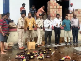 1.88 ಲಕ್ಷ ರೂ. ಮೌಲ್ಯದ ಮದ್ಯ ನಾಶ