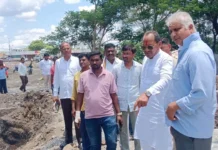 ಅಂಬೇಡ್ಕರ್ ಭವನ ಕಾಮಗಾರಿ ವೀಕ್ಷಿಸಿದ ಶಾಸಕ ಚವ್ಹಾಣ