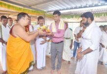 ಹಿರೇಬೆಟ್ಟು ಮಹಾಲಿಂಗೇಶ್ವರ ದೇವಸ್ಥಾನ ಜಿರ್ಣೋದ್ದಾರ ಶಿಲಾನ್ಯಾಸ ನೆರವೇರಿಸಿದ ನ್ಯಾ.ಪುರುಷೋತ್ತಮ್