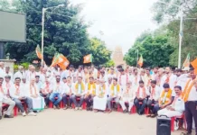 ಚಾಮರಾಜನಗರದಲ್ಲಿ ಕಾಂಗ್ರೆಸ್ ವಿರುದ್ದ ಬಿಜೆಪಿ ಬೃಹತ್ ಪ್ರತಿಭಟನೆ
