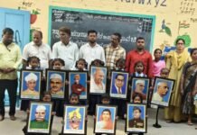 ಸ್ವತಂತ್ರ್ಯ ಹೋರಾಟಗಾರರ ಭಾವಚಿತ್ರಗಳ ವಿತರಣೆ
