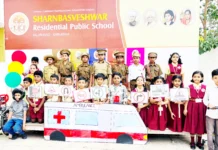ಎಸ್ಬಿಆರ್ ಶಾಲೆಯಲ್ಲಿ ಸಂಚಾರ ನಿಯಮಗಳ ಕುರಿತು ಜಾಗೃತಿ