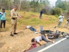ಪಿಕಪ್ ವಾಹನ, ಬೈಕ್ ಮುಖಾಮುಖಿ ಡಿಕ್ಕಿ ಬೈಕ್ ಸವಾರರು ಸಾವು