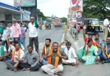 ತಮಿಳುನಾಡಿಗೆ ನೀರು ಬಿಡದಂತೆ ಆಗ್ರಹಿಸಿ ಮಂಡ್ಯದಲ್ಲಿ ಮತ್ತೆ ಪ್ರತಿಭಟನೆ
