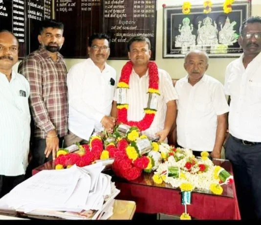 ನೂತನ ಅಧ್ಯಕ್ಷರಾಗಿ ಎಂ.ಬಿ.ಚಂದ್ರ ಅವಿರೋಧ ಆಯ್ಕೆ