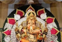 ಗಣಪತಿಗೆ ೬೬ ಕೆಜಿ ಚಿನ್ನ ೩೩೩ ಕೆಜಿ ಬೆಳ್ಳಿ ಅಲಂಕಾರ