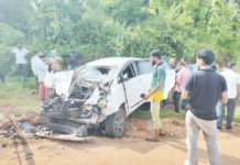 ಕಾರು-ಖಾಸಗಿ ಬಸ್ ಅಪಘಾತ: ಮಾಜಿ ಸಚಿವ ರಾಮನಾಥ ರೈ ಪ್ರಯಾಣಿಸುತ್ತಿದ್ದ ಕಾರು ಅಪಘಾತ