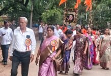 ಎಎಸ್ ಎಂ ಕಾಲೇಜಿನ ಸುವರ್ಣ ಮಹೋತ್ಸವ ದಾನಿಗಳ ಭಾವಚಿತ್ರದ ಮೆರವಣಿಗೆ