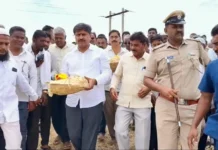 ರಾಮನಗುಡ್ಡ ಕೆರೆ ಭರ್ತಿ ಶಾಸಕ ಮಂಜುನಾಥ್ ಬಾಗಿನ ಅರ್ಪಣೆ