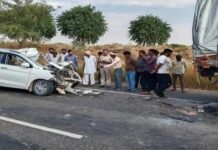 ರಾಜಸ್ಥಾನದಲ್ಲಿ ಭೀಕರ ರಸ್ತೆ ಅಪಘಾತ: ೬ ಮಂದಿ ಸಾವು