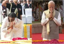 ಗಾಂಧೀಜಿ, ಶಾಸ್ತ್ರಿ ಜಯಂತಿ: ಮುರ್ಮು, ಮೋದಿ ಗೌರವ ನಮನ