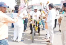 ಕಲಬುರಗಿ-ಬಳ್ಳಾರಿ ಸೈಕಲ್ ಜಾಗೃತಿ ಯಾತ್ರೆಗೆ ಜೇವರ್ಗಿಯಲ್ಲಿ ಅದ್ದೂರಿ ಸ್ವಾಗತ